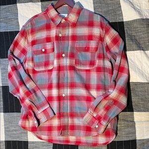 Plaid Button-Up Men's Flannel Jacket Style Shirt